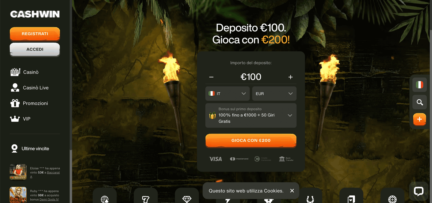 Cashwin Casino Evaluation and Test 2025: 100% as much as EUR1000 + 50 Free Rotates